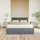 image 4 of Vida Designs Vanita 4ft6 Double Ottoman Bed Storage Fabric Upholstered, Dark Grey, 135 x 190cm