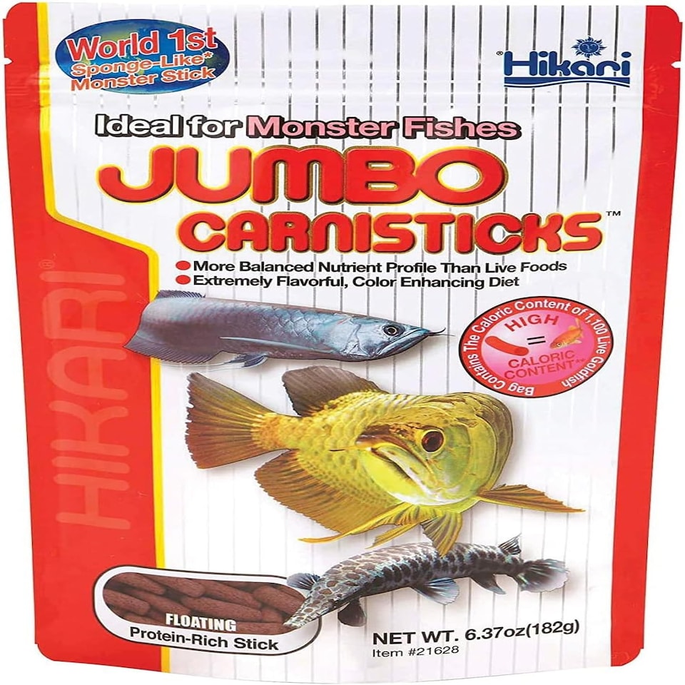 Hikari Tropical Jumbo Carnisticks Fish Food, 6.37 oz (182g)