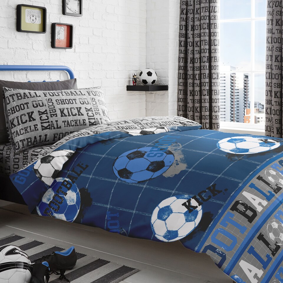 image 1 of Bedlam Football Duvet Cover Set Blue