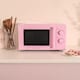 image 3 of Hamilton Beach Miami Manual 800W Microwave - Flamingo Pink