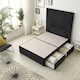 image 1 of Sunburst Divan Bed with 2 Drawers & 54'' Floor Standing Headboard Plush Velvet | Black | Black