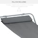 image 3 of Outsunny Single Texteline Outdoor Hammock Bed Patio Sun Lounger Grey