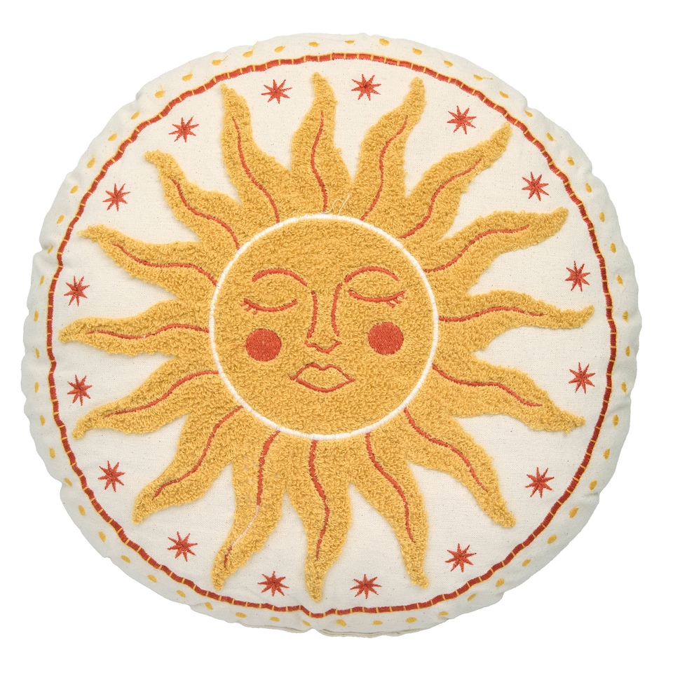 image 1 of Fusion Soleil Round Cushion Yellow