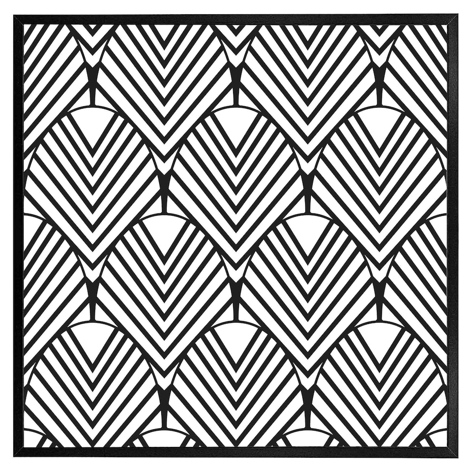 image 1 of Black geometric decoration (Picture Frame) Black | XL