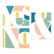 image 1 of Set of 3 Symbol Words Yes No Pastel Colour Modern Home Decor Wall Art Prints 12x16 Inch