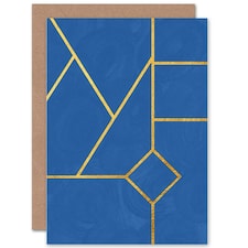 Minimalist Gold Geometric Design Art Blank Just to Say Card