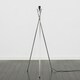 image 2 of ValueLights Camden Chrome Metal Stem Tripod Floor Lamp Base Silver