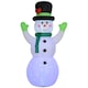 image 1 of Outsunny 10ft Inflatable Snowman w/ Black Hat, Green Scarf for Garden Yard