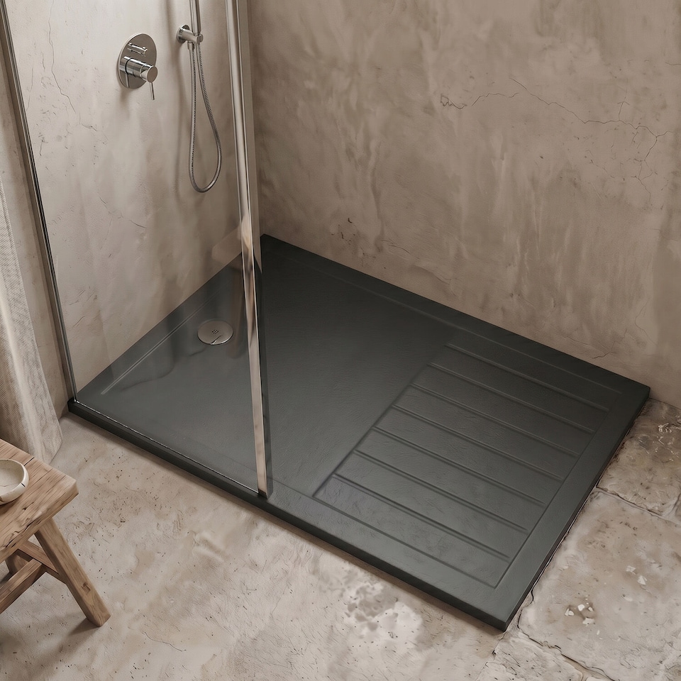 image 1 of Balterley Premium Walk-In Shower Tray | Grey | Slate Grey | 1