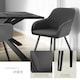 image 4 of Dining Chair Marilyn - corduroy look, upholstered, armchair, continuous backrest - Set of 4 Grey | Anthracite/Black