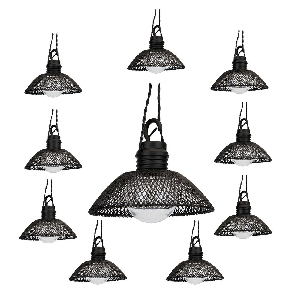 image 1 of vfm-estore Solar Mesh String Lights Warm White 4.25m 10 Lamps