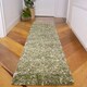 image 1 of KUKOON Dark Green Grey Mottled Shaggy Long Runner Rug 60cm x 240cm Green