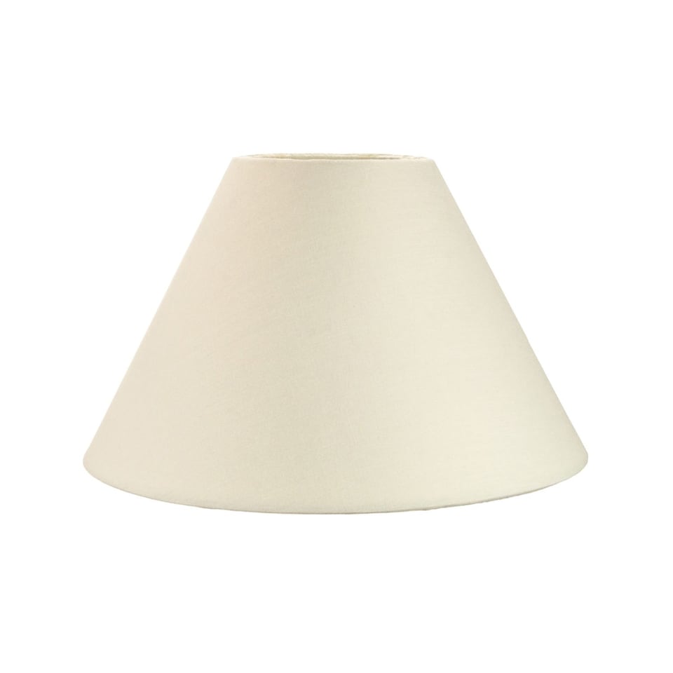 image 1 of Traditional 10 inch Cream Cotton Coolie Lampshade Suitable for Table Lamp or Pendant
