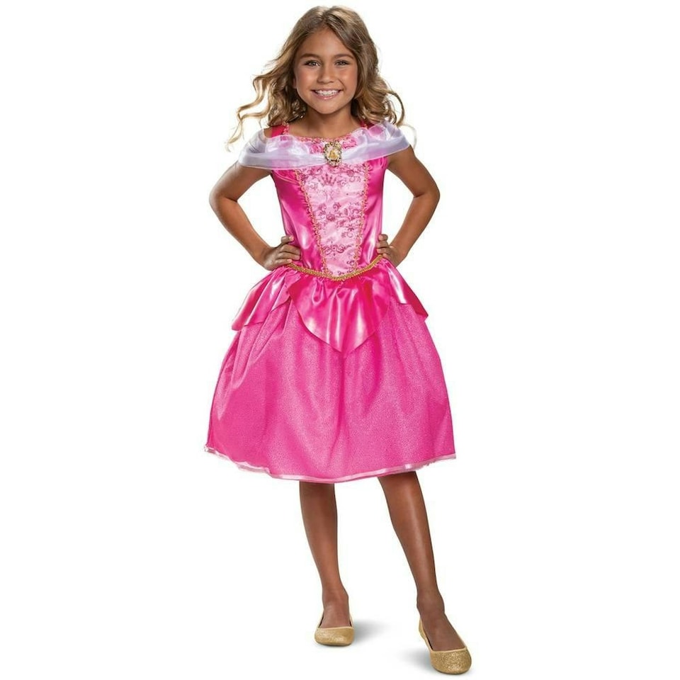 image 1 of Sleeping Beauty Girls Aurora Costume - Pink - 7-8 Years