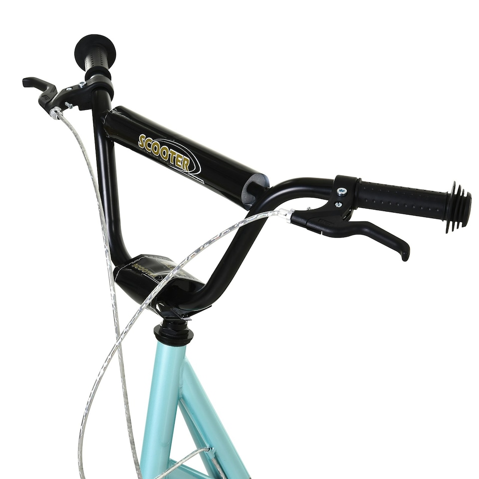 image 1 of HOMCOM 90-96cm Kids Kick Scooter w/ Adjustable Handlebar Inflatable Wheels Blue