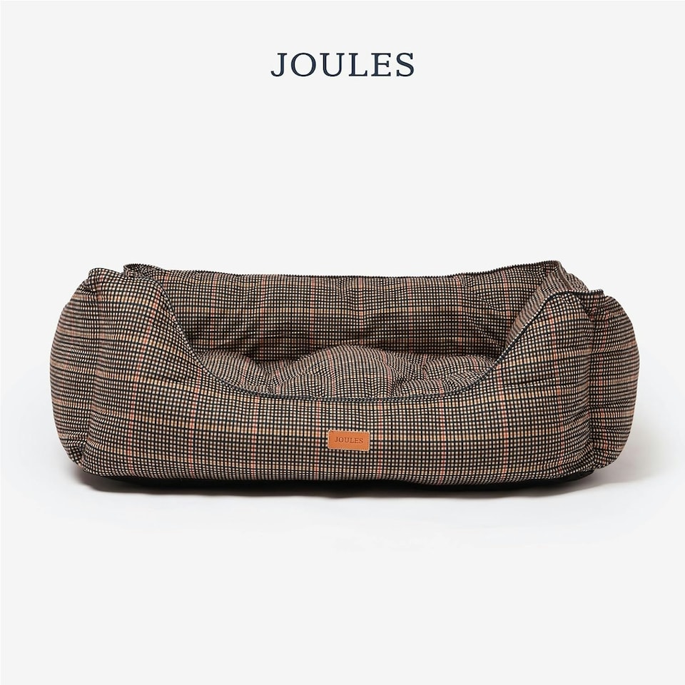 image 1 of Rosewood Joules Hensen Check Box Dog Bed | Multi | S | 1