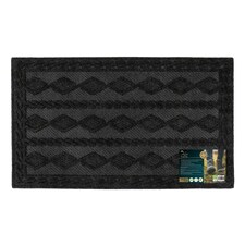JVL Knit Indoor Scraper Doormat 40x60cm, Charcoal