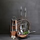 image 5 of Interiors By Premier 18cm Copper Finish Saucepan, Pan With Glass Lid, Tri-Ply Pan Saucepan With Steam Vent, Stylish Saucepan Gold