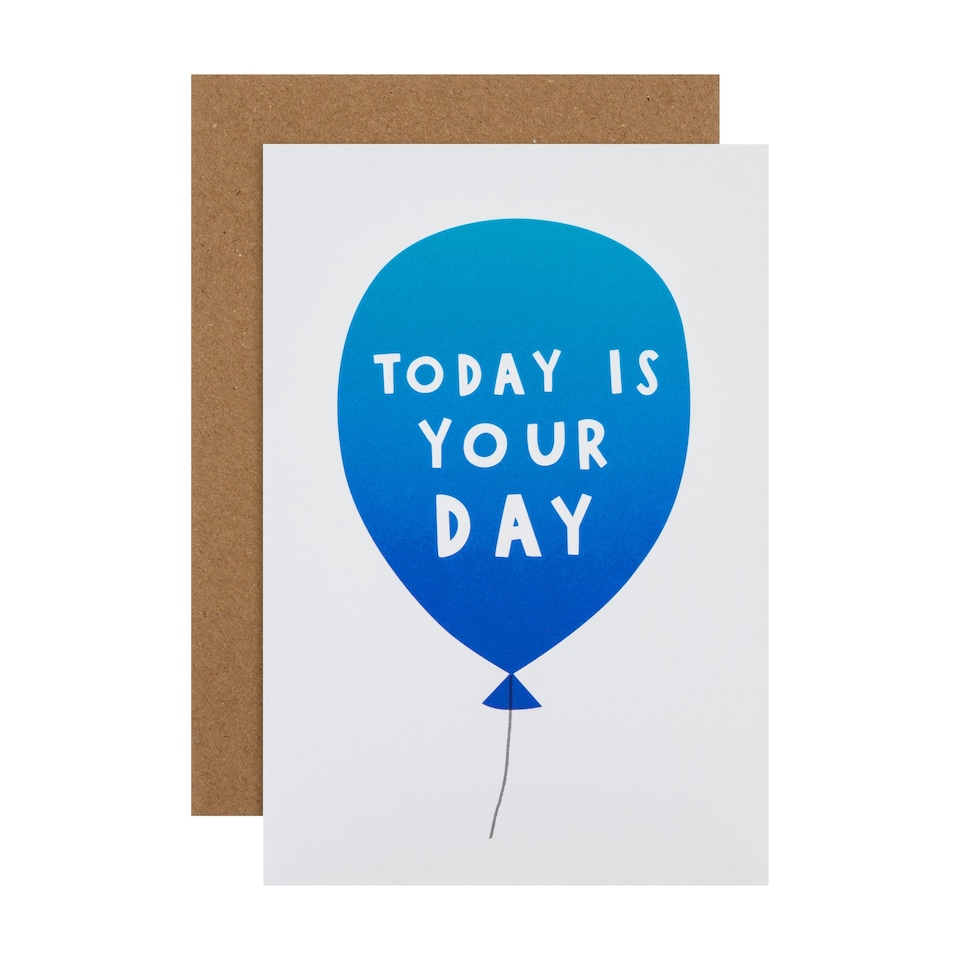 image 1 of Hallmark Birthday Card - 'Today is You Day' Balloon Design