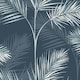 image 1 of Fine Decor South Beach Palm Leaf Wallpaper - Navy Blue - One Size Blue