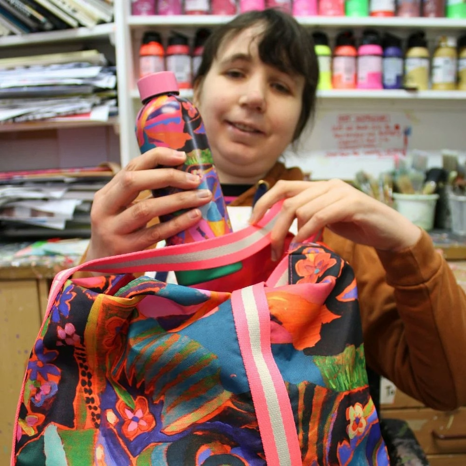 image 1 of Arthouse Recycled Plastic Large Tote Bag - PSYCHEDELIC DREAMS Multi