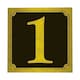 image 1 of Rowan 1 House & Gate Number - Black/Gold - One Size
