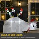 image 3 of HOMCOM 5ft Christmas Inflatable Polar Bear Penguin Lighted Lawn Garden Decor