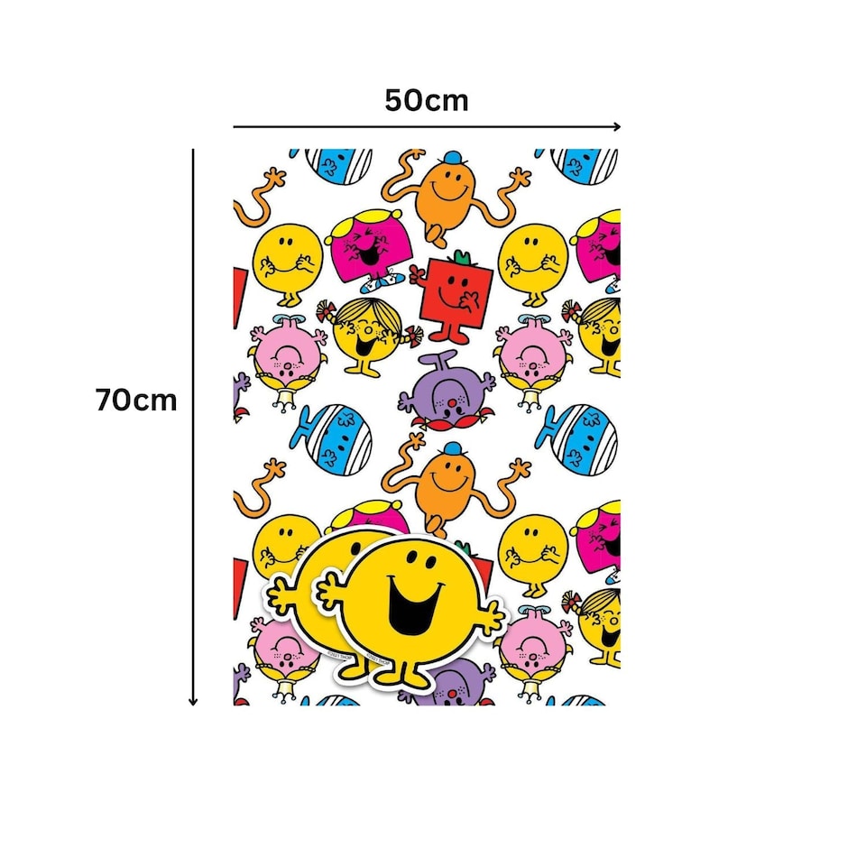 image 1 of Mr Men & Little Miss 2 Sheets & 2 Tags Gift Wrap