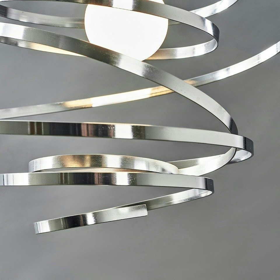 image 1 of ValueLights Bensson Pair of Silver Ceiling Pendant Shade