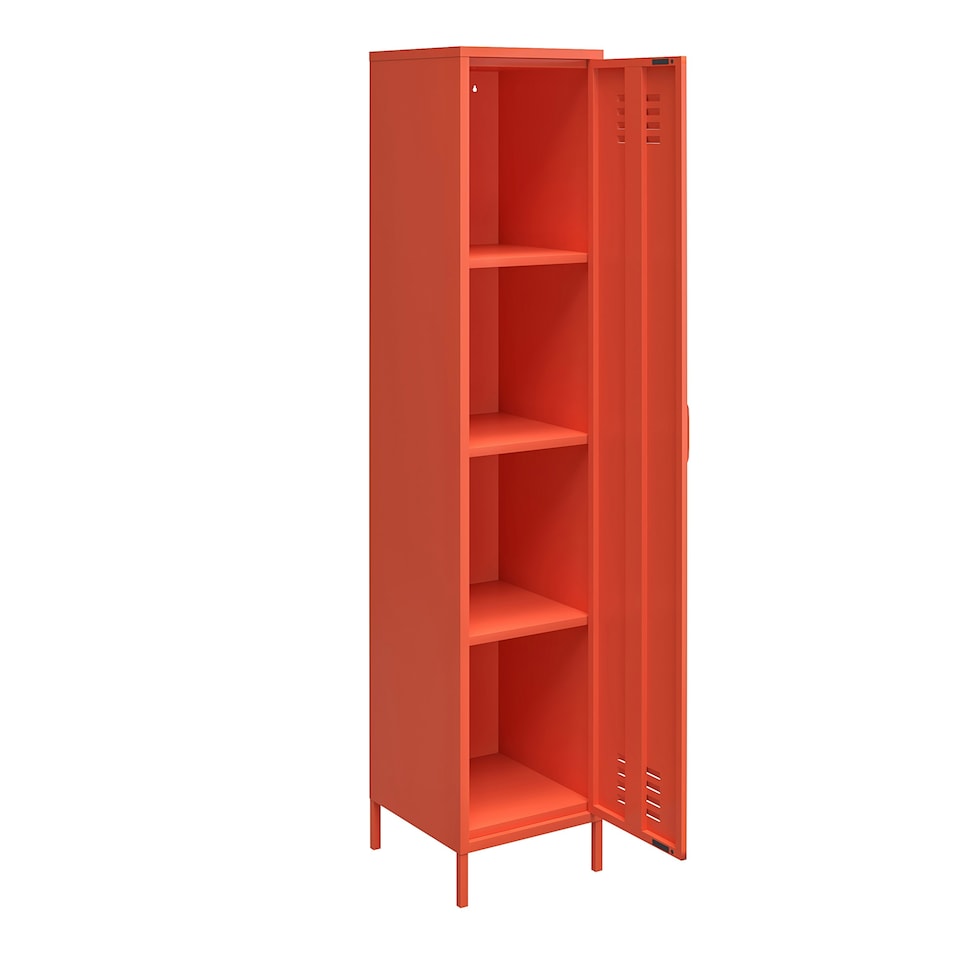 image 1 of Cache Single Metal Locker with Storage Orange | Orange | ORANGE