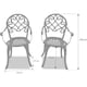 image 2 of Centurion Supports Prego 2-Large Garden and Patio Bistro Chairs with Armrests in Cast Aluminium Black