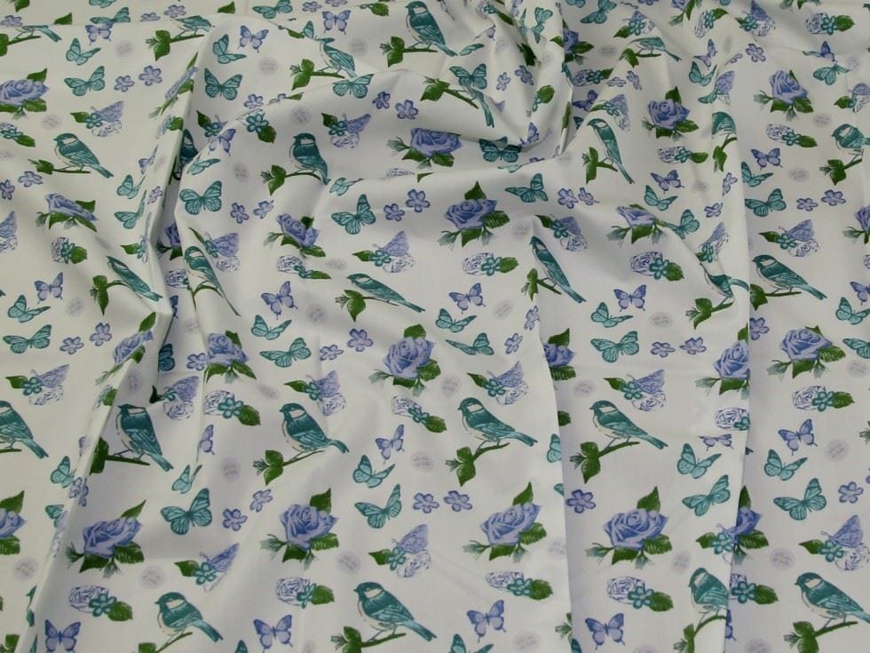 White 100% Cotton Poplin Fabric for Dressmaking, Quilting, 110cm / 43" Wide - per metre