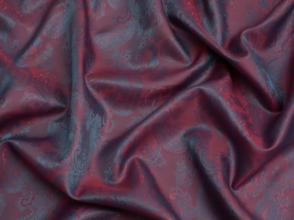 Minerva Core Range Red Woven Jacquard Lining Fabric for Dressmaking, 142.5cm / 56" Wide - per metre
