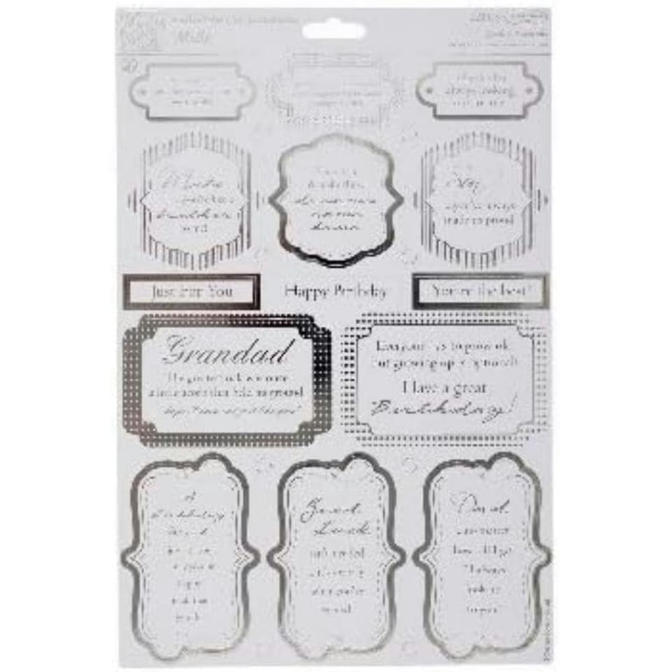 A4 Die-cut Sentiments Foiled - Male