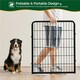 image 6 of Yaheetech 8-Panel Metal Dog Playpen, 65 × 80 cm Black