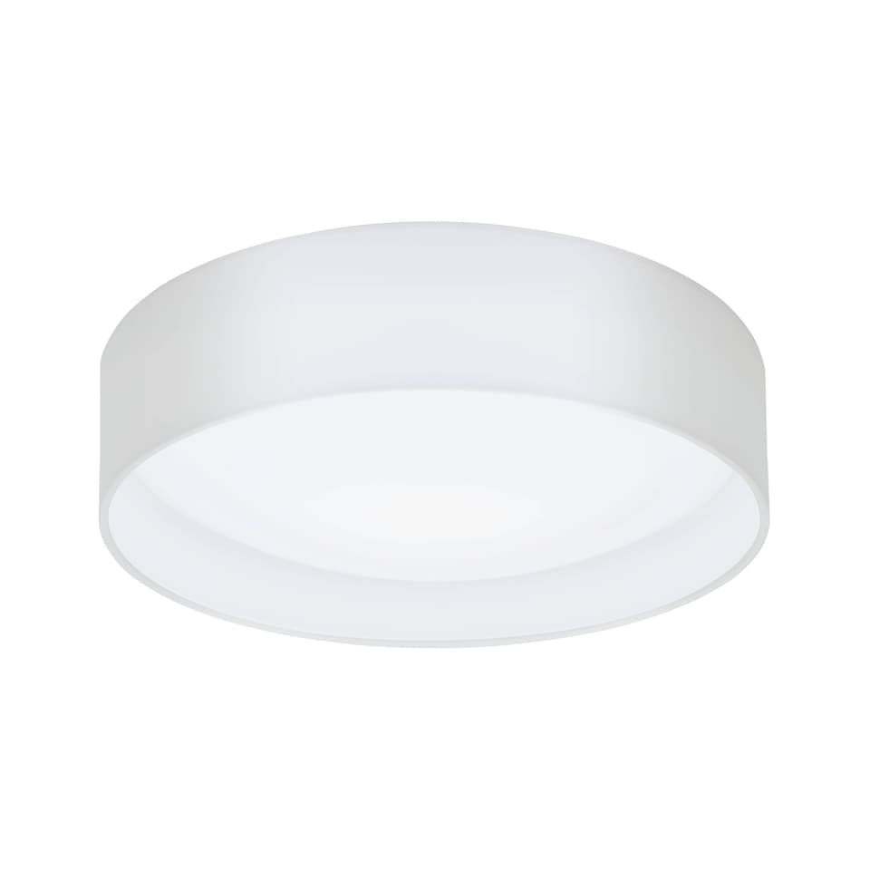 image 1 of EGLO Pasteri White Fabric & Plastic LED Ceiling Light | White
