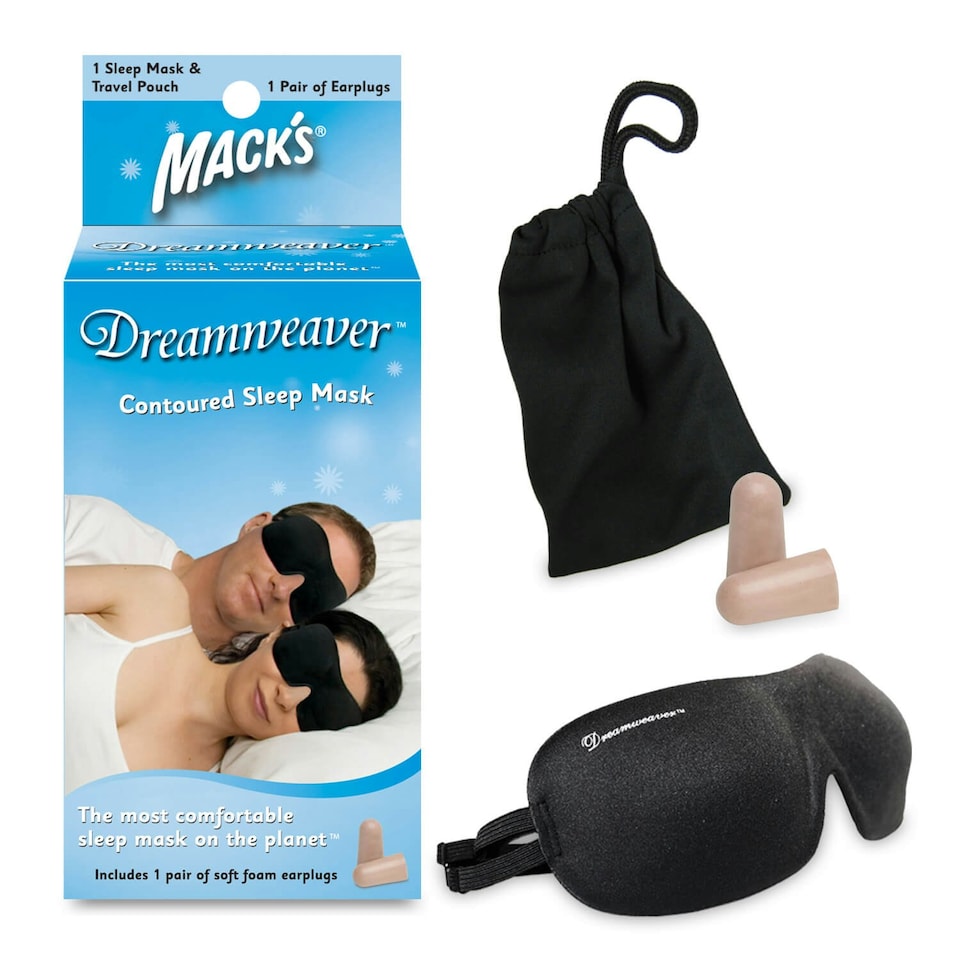 image 1 of Dreamweaver Contoured Sleep Mask Black