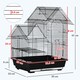 image 7 of PawHut Metal Bird Cage, With Plastic Perch, Swing Ring, Handle, 39 x 33 x 47cm
