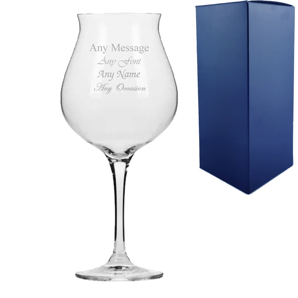 Uniqueful Personalised 760ml Infinity Gin Balloon Glass Birthday Friend in Clear