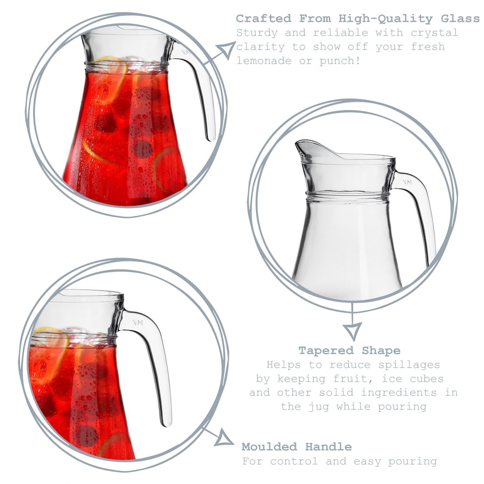 image 1 of Argon Tableware Brocca Glass Water Jug - 1.5 Litre