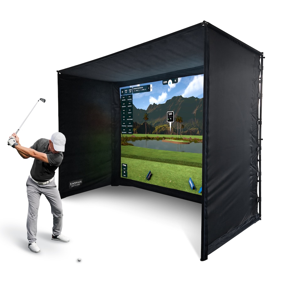 image 1 of Golf Simulator Enclosure With Impact Screen - 3 x 2.5 x 1.5m