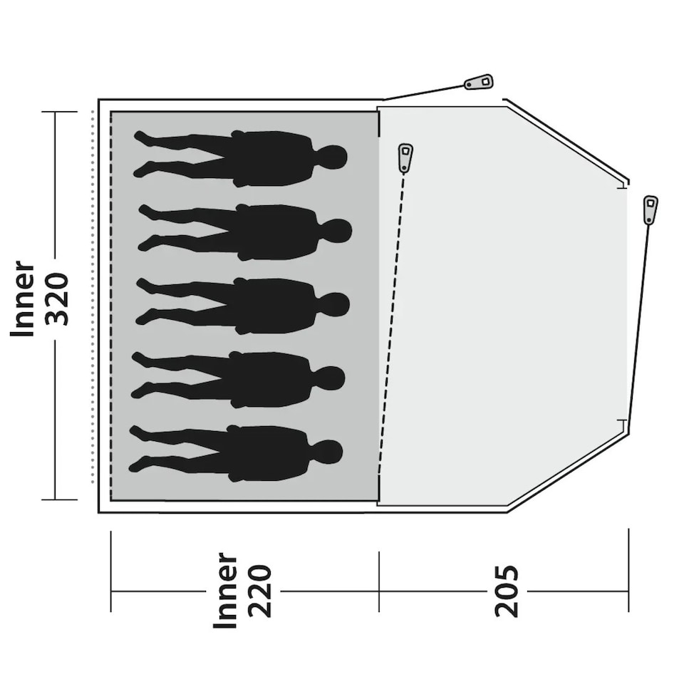 image 1 of Outwell Earth 5 Plus Tunnel Tent