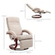 image 7 of HOMCOM Manual Recliner Swivel Reclining Chair with Footrest Armrests Beige