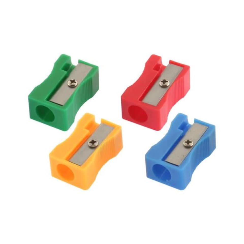 image 1 of Pack of 24 Coloured Plastic Pencil Sharpeners