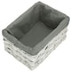 image 1 of White Grey LinedScandi Storage Basket with Grey Lining Grey | Grey | M