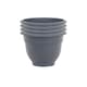image 1 of Wham Bell Pot 4 x 28cm Round Plastic Garden Planters | Black | Slate