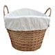 image 1 of Light Steamed Laundry Baskets with White Lining White | White