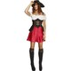 image 2 of Fever Womens/Ladies Pirate Wench Costume - Black/Red/White - M | Multi | M