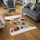 image 2 of Orange Geometric With Flowers (Rug) Orange | XL: 160x230cm