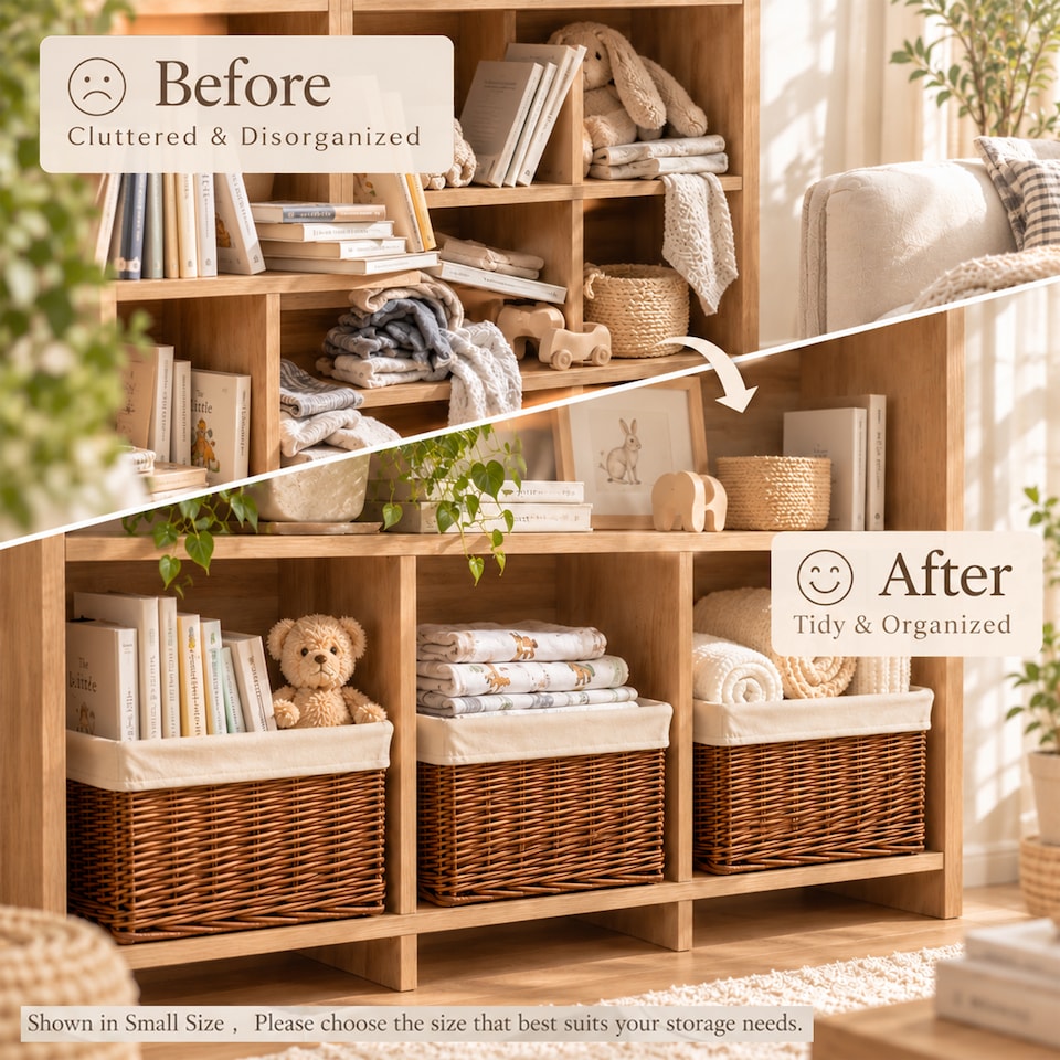 image 1 of Wickerfield Wicker Storage Basket with Removable Liner